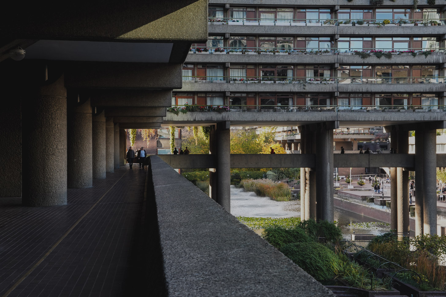 People walking in Barbican